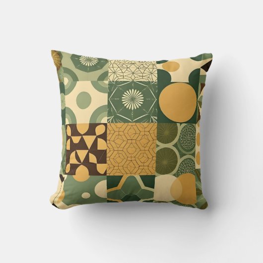 Eco-Friendly Geometric Patterns クッション (正面)