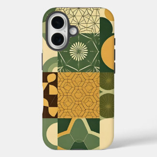 Eco-Friendly Geometric Patterns iPhone 16ケース