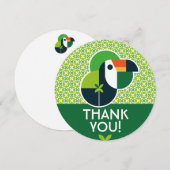 Eco Friendly Geometric Toucan Nature Inspired サンキューカード (正面/裏面)