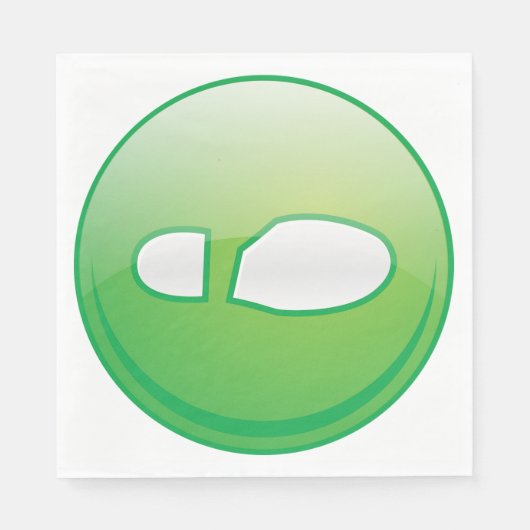 Eco-Friendly Green Footprint Icon スタンダードランチョンナプキン (正面)