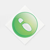 Eco-Friendly Green Footprint Icon スタンダードランチョンナプキン (角)