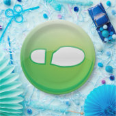 Eco-Friendly Green Footprint Icon ペーパープレート (パーティー)