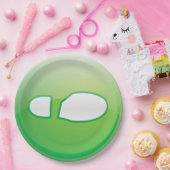 Eco-Friendly Green Footprint Icon ペーパープレート (パーティー)
