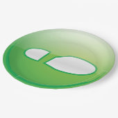 Eco-Friendly Green Footprint Icon ペーパープレート (アングル)