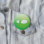 Eco-Friendly Green Footprint Icon 缶バッジ (インサイチュ)