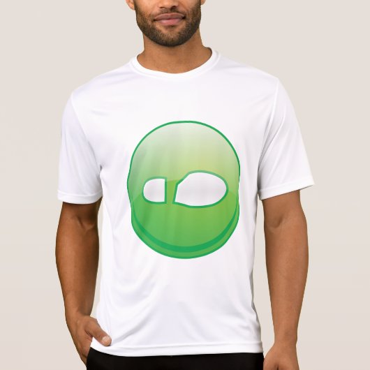 Eco-Friendly Green Footprint Icon Tシャツ (正面)