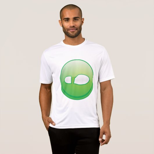 Eco-Friendly Green Footprint Icon Tシャツ (正面フル)