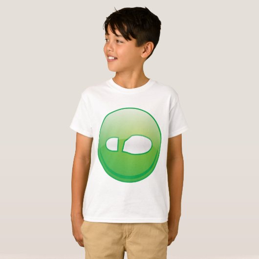 Eco-Friendly Green Footprint Icon Tシャツ (正面フル)