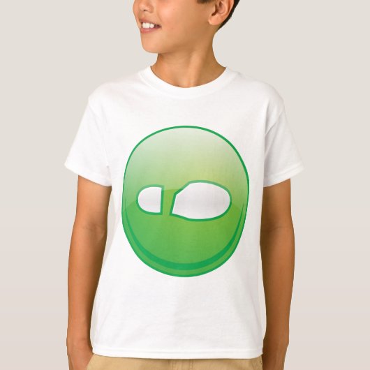 Eco-Friendly Green Footprint Icon Tシャツ (正面)