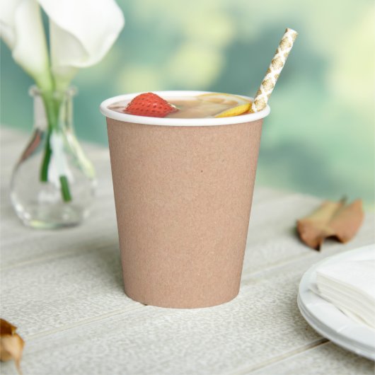 Eco-Friendly Kraft Look Disposable Paper Cups 紙コップ (インサイチュ)