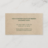 Eco-Friendly Leaf Logo Kraft Look Landscaping 名刺 (裏面)