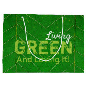 Eco Friendly Living Green ラージペーパーバッグ (裏面)