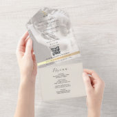 Eco-Friendly Photo Wedding オールインワン招待状 (貼ってはがせる)