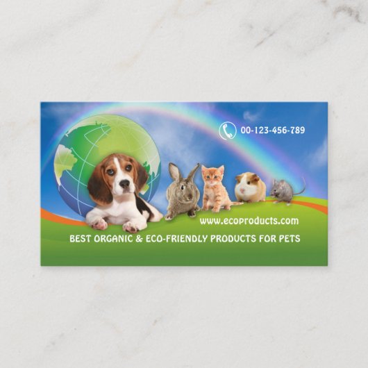 ECO-FRIENDLY PRODUCTS FOR PETS business card 名刺 (正面)