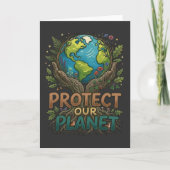 Eco Friendly Protect Our Planet nature lover gift カード (正面)