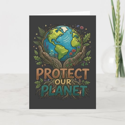 Eco Friendly Protect Our Planet nature lover gift カード (正面)