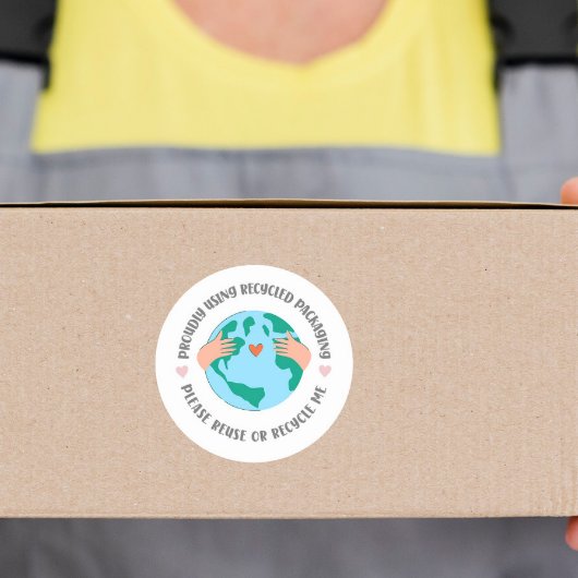 Eco-Friendly Recycled Packaging earth green ラウンドシール