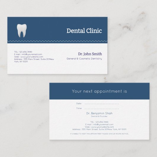 Eco Friendly  Sustainable Dentist Appointment  名刺 (正面/裏面)