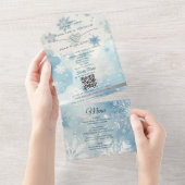 Eco Friendly Winter Wonderland Wedding オールインワン招待状 (貼ってはがせる)