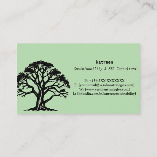 Eco-Growth Business Card 名刺 (裏面)
