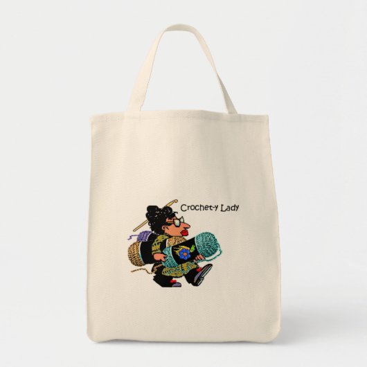 Eco Toteかぎ針編みyの女性 トートバッグ (正面)