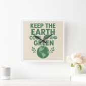 Eco Wall Clock スクエア壁時計 (ホーム)