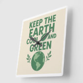 Eco Wall Clock スクエア壁時計 (傾斜)