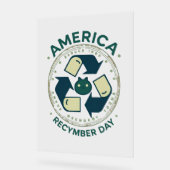 Eco Warrior Recycle Day Shirt アクリルサイン (傾斜)