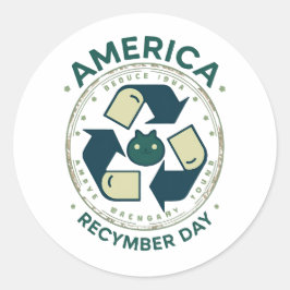 Eco Warrior Recycle Day Shirt ラウンドシール