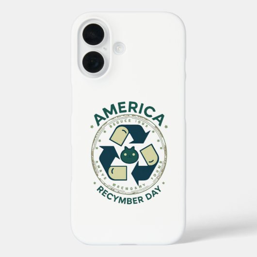 Eco Warrior Recycle Day Shirt Case-Mate iPhoneケース (裏面)