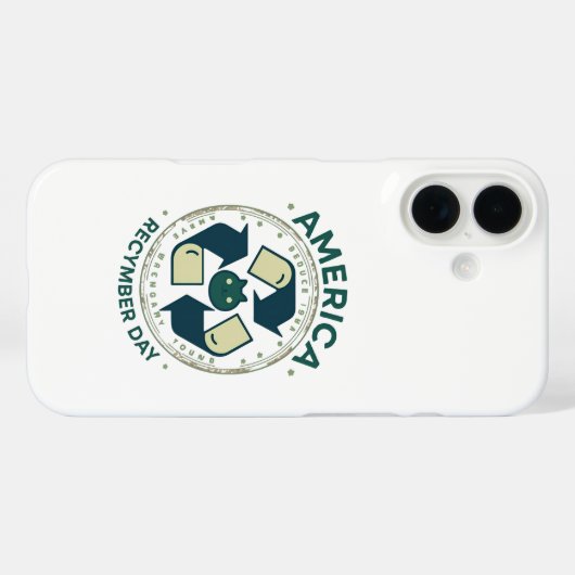 Eco Warrior Recycle Day Shirt Case-Mate iPhoneケース (裏面 (横))