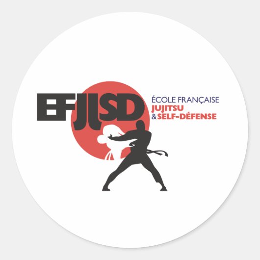 Ecole Française de JuJitsu et Self-Défense ラウンドシール (正面)