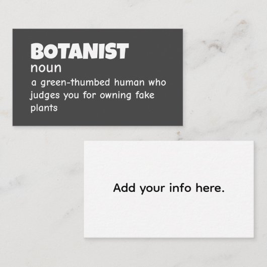 Ecologist Plant Definition Card 名刺 (正面/裏面)