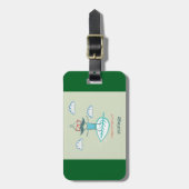 Ecology Surfer Sustainable Life Hipster ラゲッジタグ (正面縦)