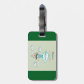 Ecology Surfer Sustainable Life Hipster ラゲッジタグ (裏面縦)