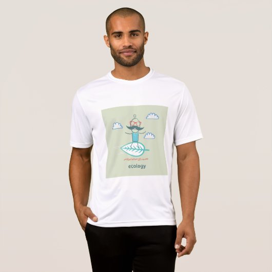 Ecology Surfer Sustainable Life Hipster Tシャツ (正面フル)