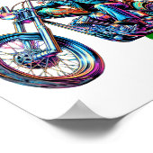 EcoMarleeマスコット旗付きバイク ポスター (角)