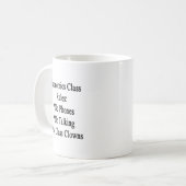 Economcisのクラス規則電話無しClasを話さないこと コーヒーマグカップ (正面左)