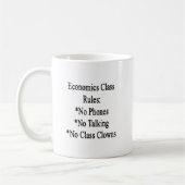 Economcisのクラス規則電話無しClasを話さないこと コーヒーマグカップ (左)