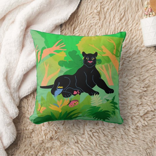 "Ecos del Bosque: Almohada Verde con el Encanto  クッション (ブランケット)