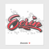 Ecrin red Heart Graffiti Aufkleber Sticker シール (シート)