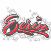 Ecrin red Heart Graffiti Aufkleber Sticker シール (正面)