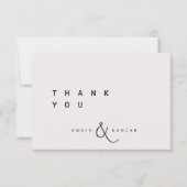 Ecru | シンプルな結婚式の御礼カード サンキューカード (正面)