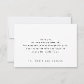 Ecru | シンプルな結婚式の御礼カード サンキューカード (裏面)
