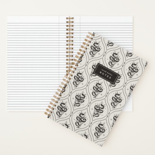 Ecru | Botanical Snake Personalized ノートブック (内側)