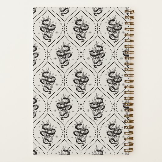 Ecru | Botanical Snake Personalized ノートブック (裏面)