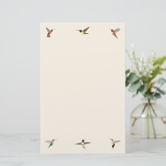 Ecru Hummingbird Stationery Paper 便箋 (スタンド正面)
