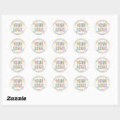Ecru Round Stickers Custom Business Logo Printed ラウンドシール (シート)