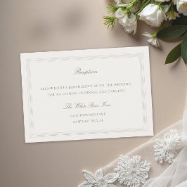 Ecru Triple Frame Formal Classic Wedding Reception エンクロージャーカード