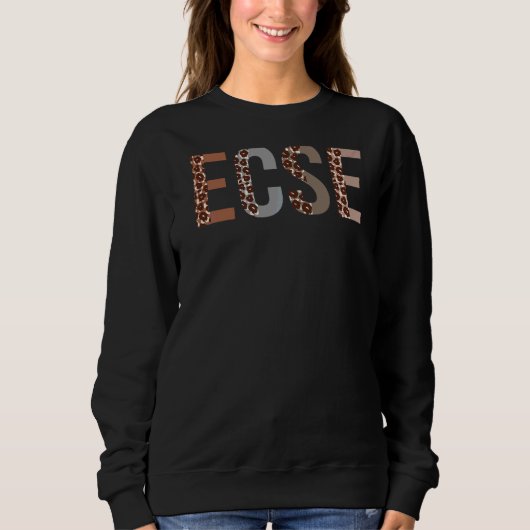 Ecse Leopardの女性のための感謝のアパレルW スウェットシャツ (正面)